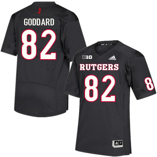 Men #82 Myles Goddard Rutgers Scarlet Knights College Football Jerseys Sale-Black